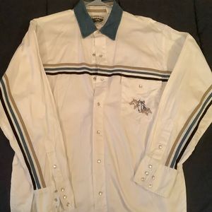 Cumberland embroidery pocket western shirt good condition
